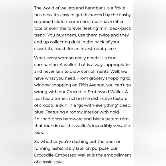 Stauer Avalon Crocodile Embossed Wallet - Picture 4 of 4